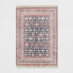 Alexandra Floral Printed Border Persian Rug Blush - Opalhouse™ -Opalhouse GUEST 13831d26 e9c0 4d66 95de 449574be25e7