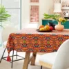 84" X 60" Cotton Calling In The Abundance Tablecloth With Tassels - Opalhouse™ Designed With Jungalow™ -Opalhouse GUEST 4d6606e4 454e 431e bd7b fd8a5e941f4b