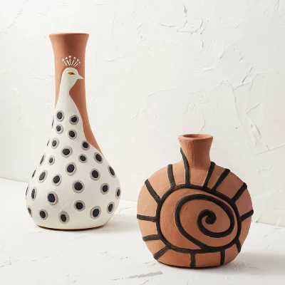 Spiral Shell Terracotta Vase Brown - Opalhouse™ Designed With Jungalow™ 5 Spiral Shell Terracotta Vase Brown - Opalhouse™ Designed With Jungalow™ - Image 3