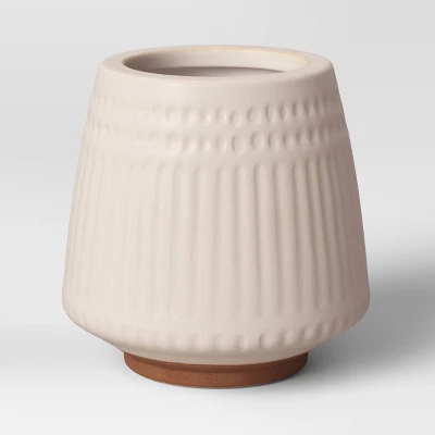 Textured Ceramic Planter Pots White - Opalhouse™ 5 Textured Ceramic Planter Pots White - Opalhouse™ - Image 3