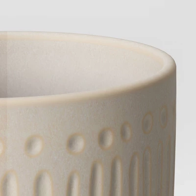 Textured Ceramic Planter Pots White - Opalhouse™ 4 Textured Ceramic Planter Pots White - Opalhouse™ - Image 2