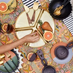 5pc Stainless Steel Silverware Set Black/Gold - Opalhouse™ Designed With Jungalow™ -Opalhouse GUEST 9c600b8c 28d5 45e2 a4c3 ad1088a92ce8