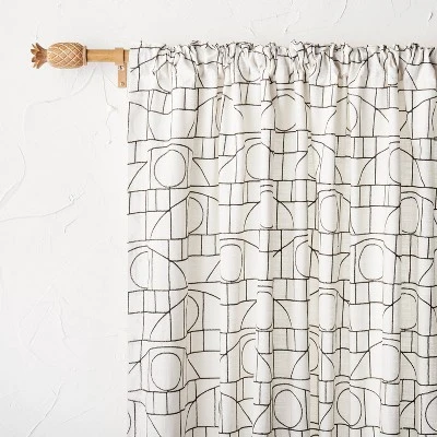 1pc Light Filtering Embroidery Bridges Window Curtain Panel White - Opalhouse™ Designed With Jungalow™ 3 1pc Light Filtering Embroidery Bridges Window Curtain Panel White - Opalhouse™ Designed With Jungalow™