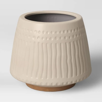 Textured Ceramic Planter Pots White - Opalhouse™ 6 Textured Ceramic Planter Pots White - Opalhouse™ - Image 4