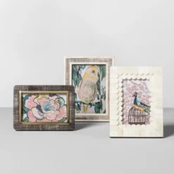 5" X 7" Scratched Bone Photo Frame Light Brown - Opalhouse™ -Opalhouse GUEST d208eaa2 2cc2 41d8 828d 4840fa5472f7